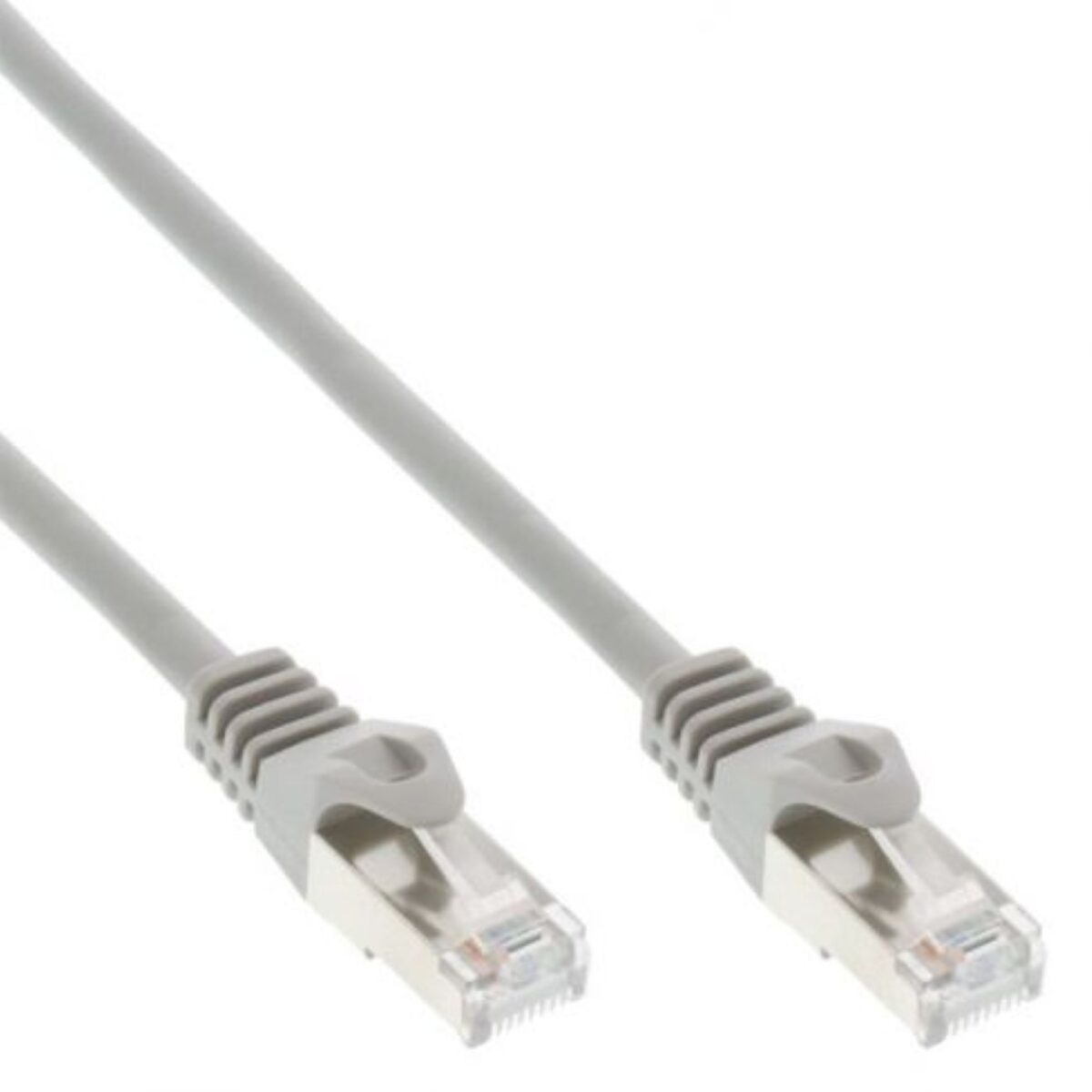 CAT 5e Netzwerkkabel kompatibel mit Gigabit Netzwerken, RJ45 Stecker voll geschirmt, 1,5m Grau