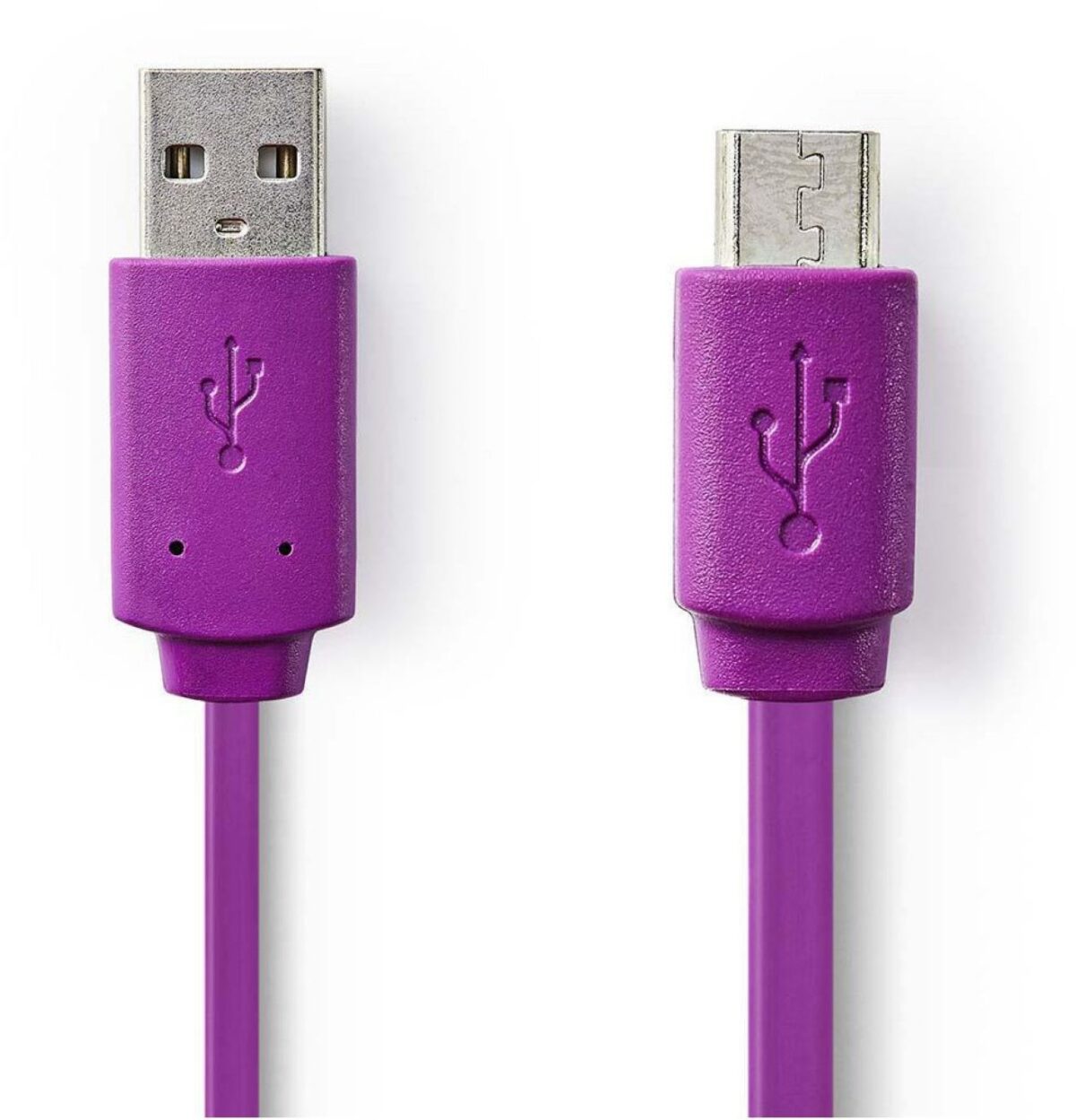 USB 2.0 Verbindungskabel kompatibel mit Micro USB Geräten, Laden und Synchronisieren, 1,2m Lila