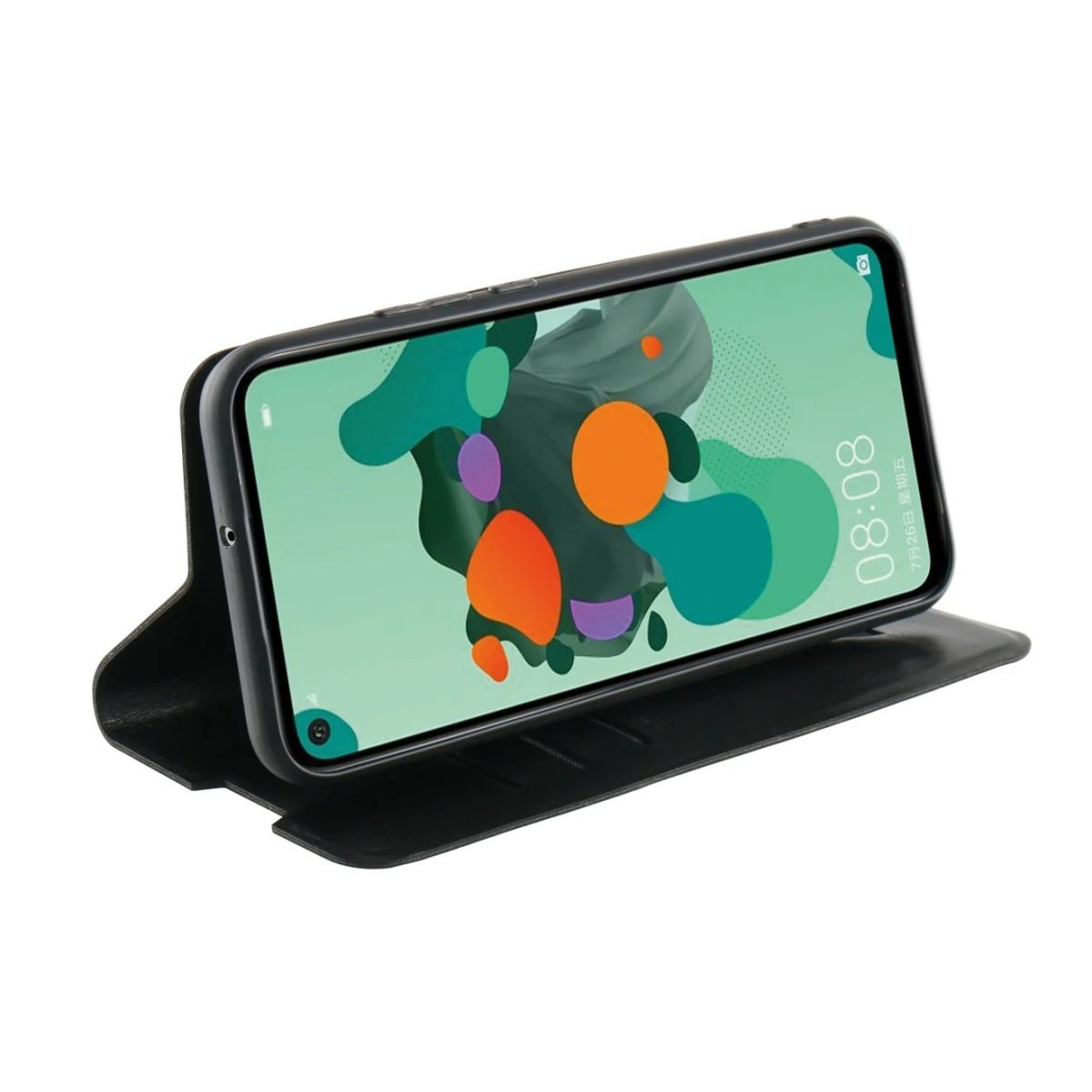 VIVANCO Smartphone Buchklapptasche kompatibel mit Huawei Mate 30 Lite, Inkl. 3 Kreditkartenfächer mit RFID Blocker, Easy Slide Out Funktion, Mit Standfunktion, Integrierter Magnetverschluss – Bild 3