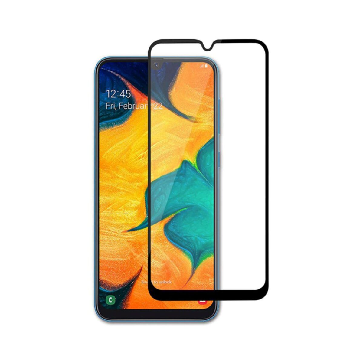 Smartphone Displayschutzglas kompatibel mit Samsung Galaxy A50, 9H, Kratzfest