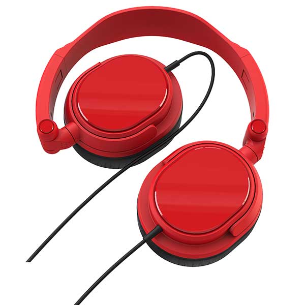 VIVANCO Kopfhörer Rot, Over-Ear-Kopfhörer 20-20.000Hz - Ideal für den Alltag